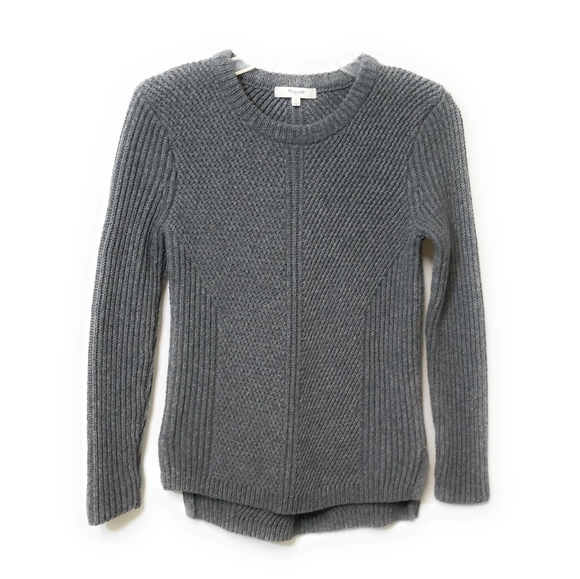 MADEWELL Gray Textured Crewneck Sweater Size S - Picture 6 of 8